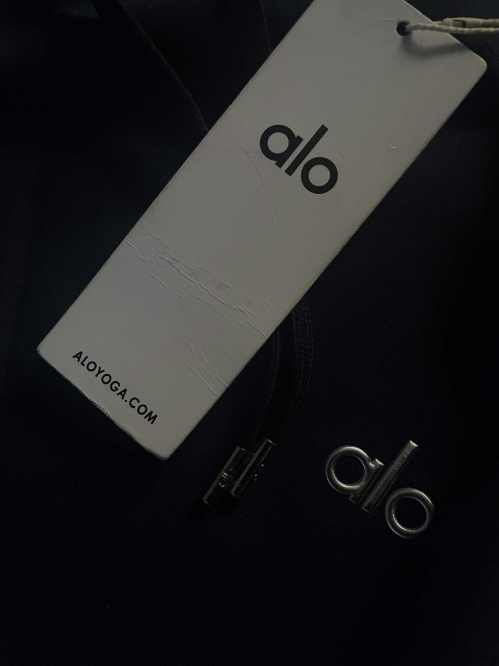 ALO Yoga Unisex Navy Quarter-Zip Hoodie and Jogger Set NWT - Picture 6 of 7